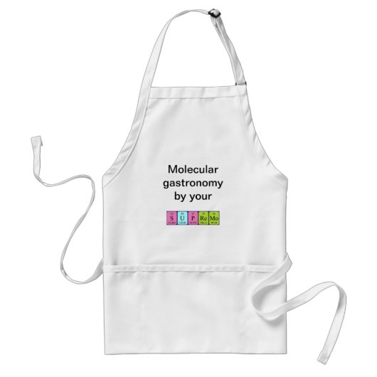 Supremo periodieke table name apron standaard schort (Voorkant)