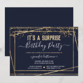 Suprise Birthday Party Budget Uitnodiging (Voorkant / Achterkant)