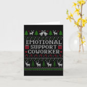 Suprt Coworker Retro Ugly Christmas Saying Quote  Kaart (Gele Bloem)