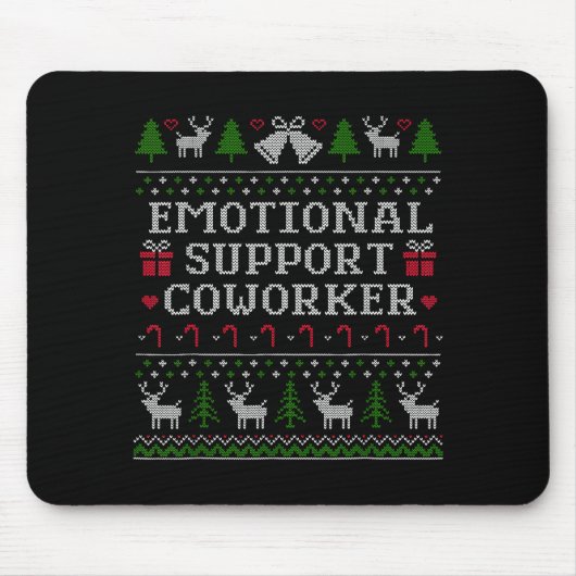 Suprt Coworker Retro Ugly Christmas Saying Quote  Muismat (Voorkant)