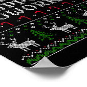 Suprt Coworker Retro Ugly Christmas Saying Quote  Poster (Hoek)