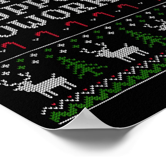 Suprt Coworker Retro Ugly Christmas Saying Quote  Poster (Hoek)