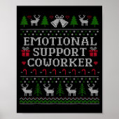 Suprt Coworker Retro Ugly Christmas Saying Quote  Poster (Voorkant)