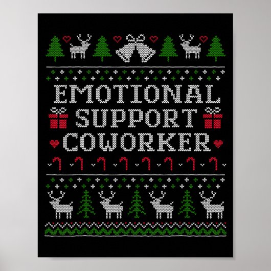 Suprt Coworker Retro Ugly Christmas Saying Quote  Poster (Voorkant)