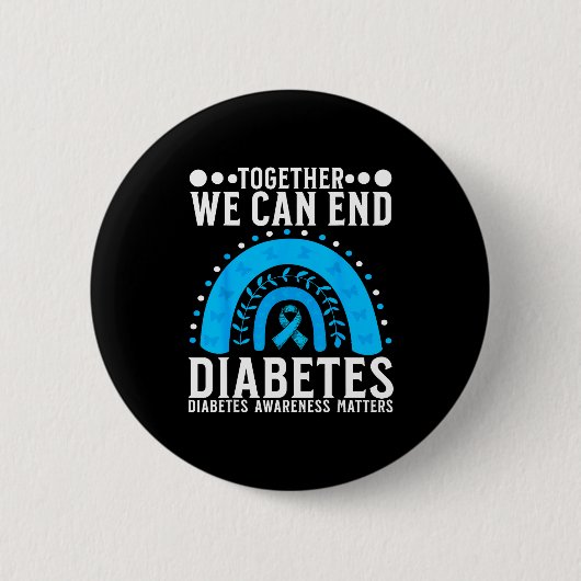 Suprt Diabetes Awareness Month For Diabetes Women  Ronde Button 5,7 Cm (Voorkant)
