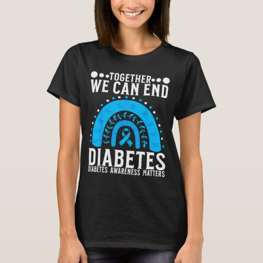 Suprt Diabetes Awareness Month For Diabetes Women  T-shirt (Voorkant)