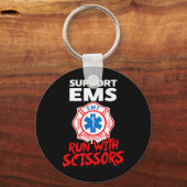 Suprt EMS hardlopen met scharen Halloween EMT Sleutelhanger (Voorkant)