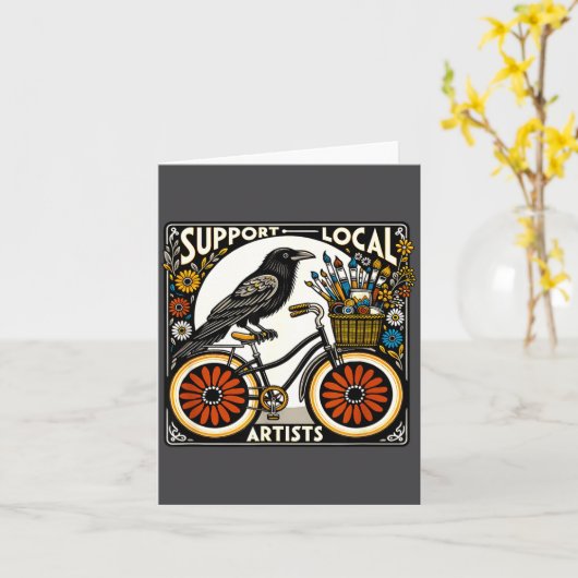 Suprt Local Artists Kaart (Gele Bloem)