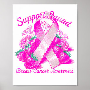 Suprt Squad Borstkanker Bewustzijn Nk Lint Vrouw Poster