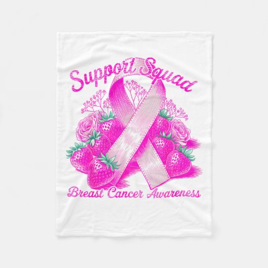 Suprt Squad Breast Cancer Awareness Nk Ribbon Wome Fleece Deken (Voorkant)