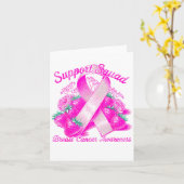 Suprt Squad Breast Cancer Awareness Nk Ribbon Wome Kaart (Gele Bloem)
