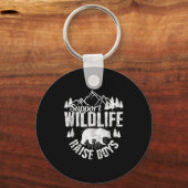 Suprt Wildlife Raise Boys Mom Dad Wild One Funny G Sleutelhanger (Voorkant)