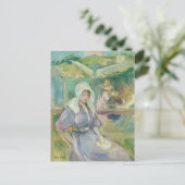 Sur La Plage à Portrieux | Berthe Morisot Briefkaart (Staand voorkant)