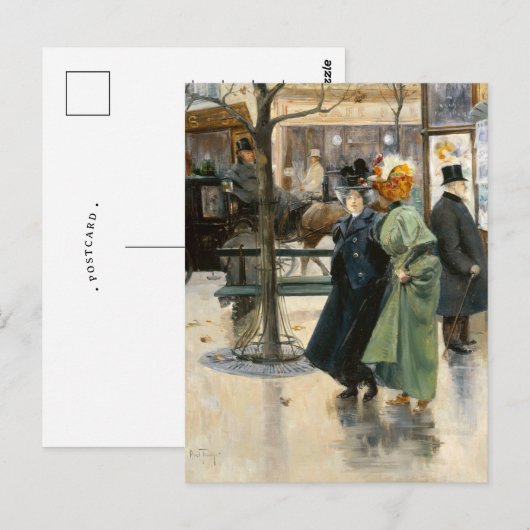 Sur les Boulevards | Louis Abel-Truchet Briefkaart (Voorkant / Achterkant)