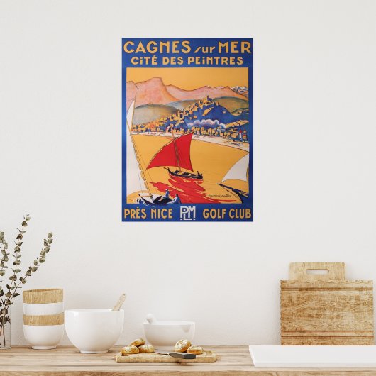 SUR MER CAGNES POSTER (Keuken)