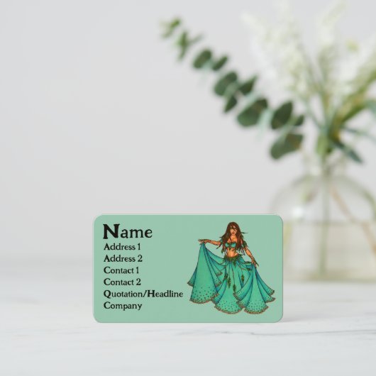 Sura Belly Dancer Visitekaartjes (Staand voorkant)