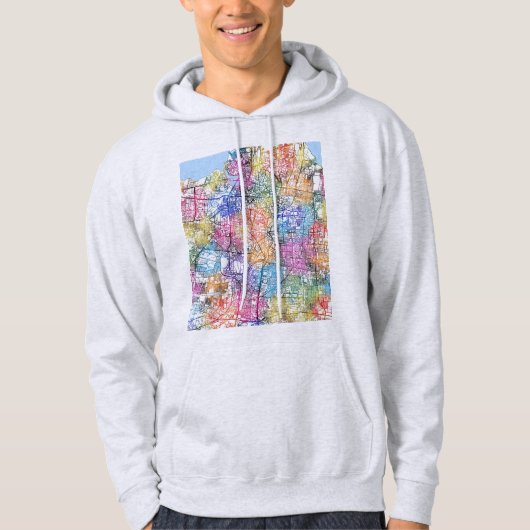Surabaya Indonesia City Map Hoodie (Voorkant)