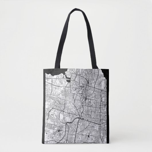 Surabaya Indonesië Kaart Tote Bag (Voorkant)