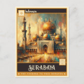 Surabaya, Indonesië | schilderij Briefkaart (Voorkant)