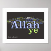 Surah Al-Baqarah Wordle Print (Voorkant)