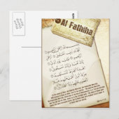 Surah Fathiha Post Card Briefkaart (Voorkant / Achterkant)