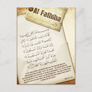 Surah Fathiha Post Card Briefkaart