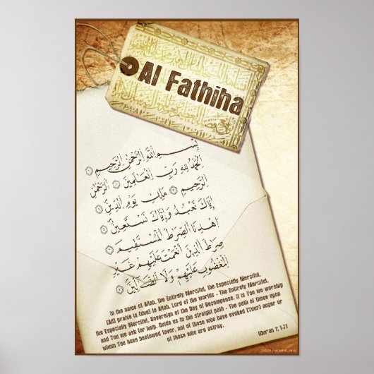 Surah Fathiha Poster (Voorkant)