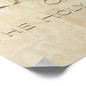 Surahtul Kahfi in Travertine Stone Poster (Hoek)