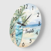 Surboard strand palmbomen naam grote klok (Hoek)