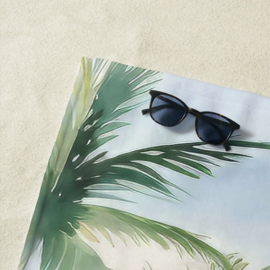 Surboard strand palmbomen naam strandlaken (In situ)