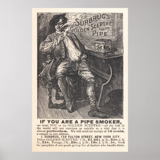 surbrug ' s Golden Scepter Pipe Tobacco ad from 18 Poster (Voorkant)