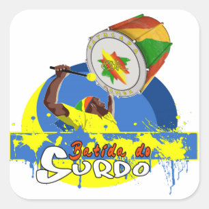 Surdo Special K Samba Batucada Brasil Vierkante Sticker