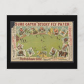 "Sure Catch" Sticky Fly Paper Briefkaart (Voorkant)