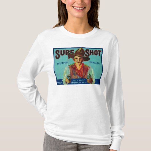 Sure Shot Pear Crate LabelPotter Valley, CA T-shirt (Voorkant)