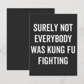 Surely Not Everybody Was Kung Fu Fighting Bedankkaart (Voorkant / Achterkant)