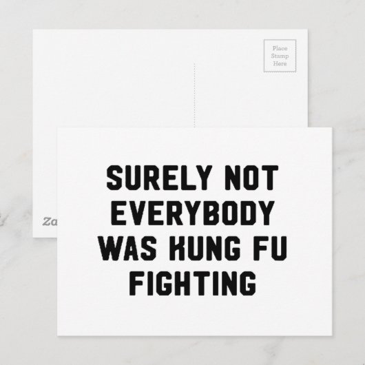Surely not everybody was kung fu fighting briefkaart (Voorkant / Achterkant)