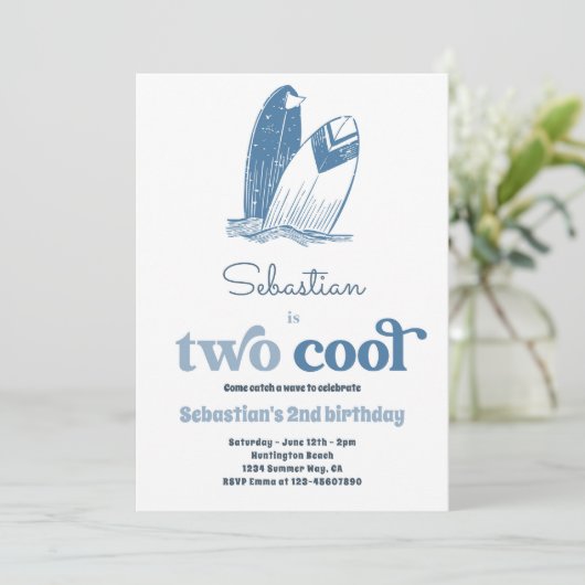 Surf 2: Moderne Surf 2e verjaardag Kaart (Staand voorkant)