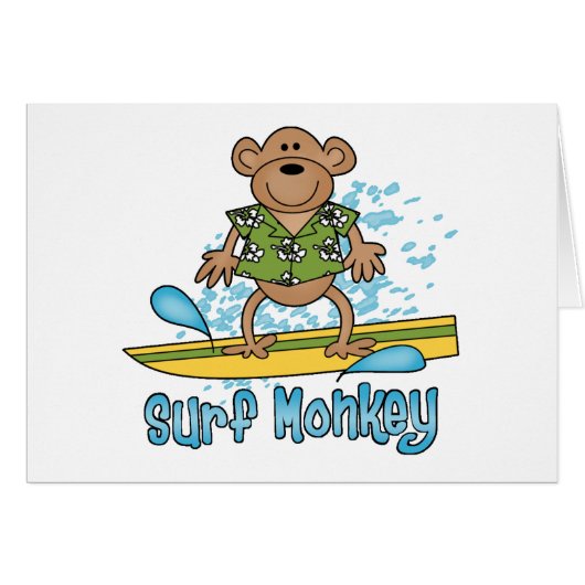 Surf aap blanco Kaart (Voorkant Horizontaal)