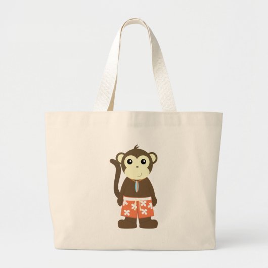 Surf aap grote tote bag (Voorkant)