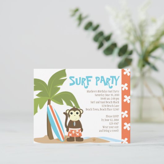 Surf aap kaart (Staand voorkant)