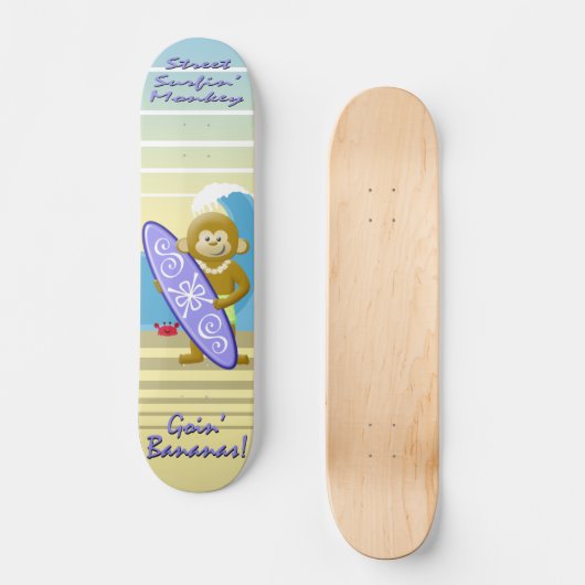 Surf aap persoonlijk skateboard (Voorkant)