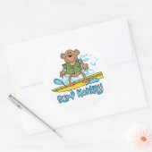 Surf aap ronde sticker (Envelop)