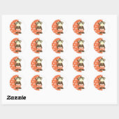 Surf aap ronde sticker (Vel)