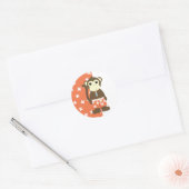 Surf aap ronde sticker (Envelop)
