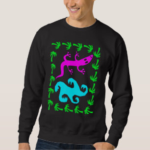 Surf Abstract  Surf Draag 80s Retro Grafisch Trui