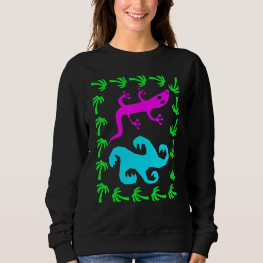 Surf Abstract Surf Draag 80s Retro Grafisch Trui (Voorkant)