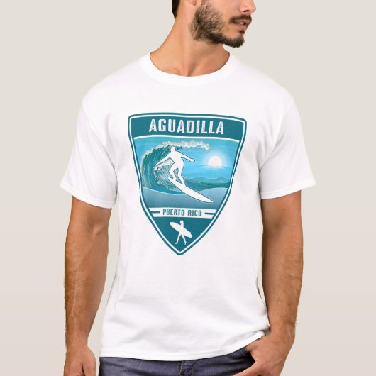 Surf Aguadilla Puerto Rico T-shirt (Voorkant)