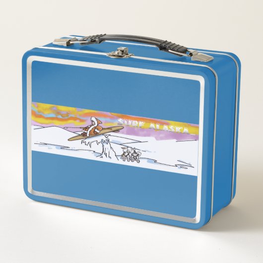 Surf Alaska blue lunchbox (Voorkant)