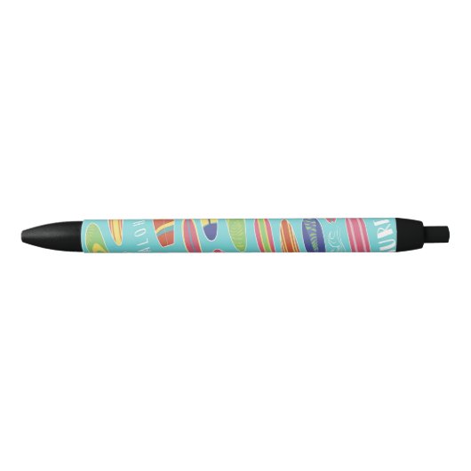 Surf Aloha Surfboard Patroon Zwarte Inkt Pen (Voorkant)