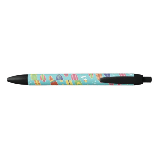 Surf Aloha Surfboard Patroon Zwarte Inkt Pen (Achterkant)